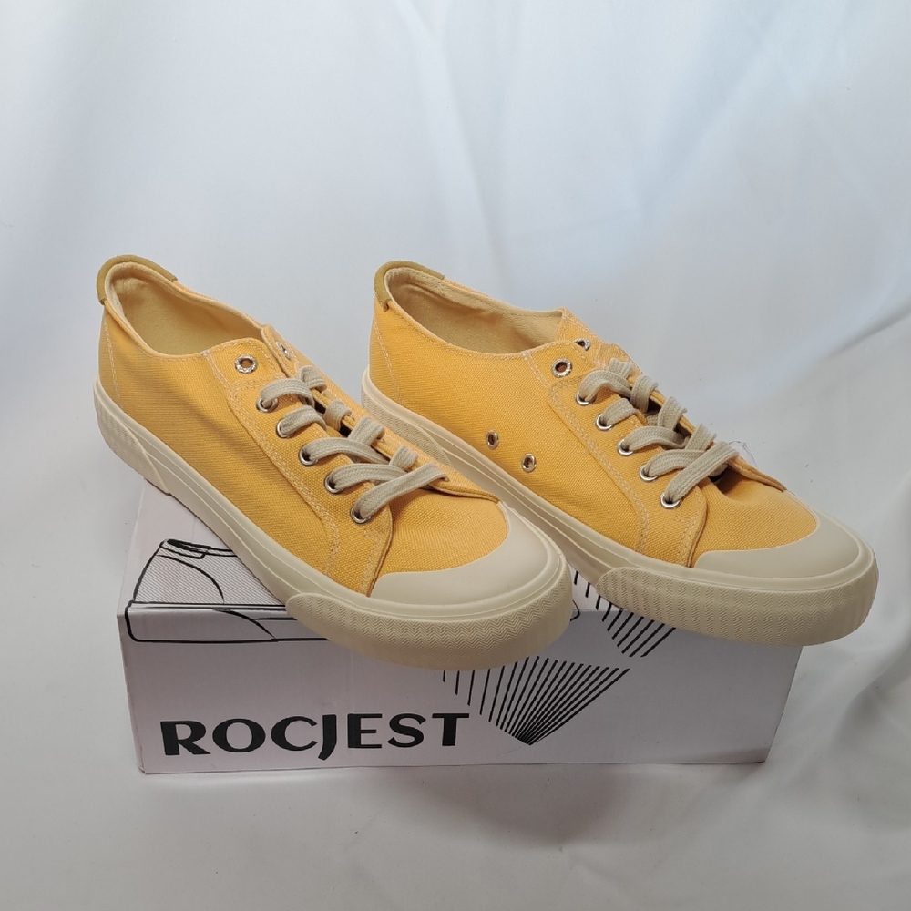 Women's Yellow Canvas Sneakers
